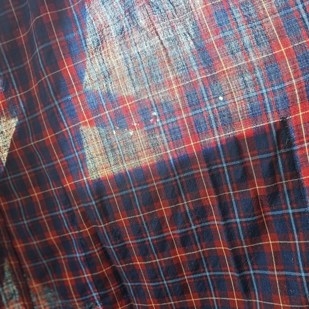 Vintage Pendleton Virgin Wool Robe Navy Red Plaid Belted Medium Portland OR #4